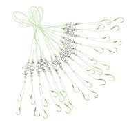 Healeved 25Pcs Carp Fishing Rig Spring Bait Cage Trap Hooks with Fluorescent Hooks and Forked Connector, Fishing Accessories for Pond, Lake, River Feeder Angling