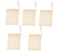 Healeved 25pcs Exfoliating Soap Bag Drawstring Natural Cotton and Linen Foaming Soap Pouch for Bathing Portable Lightweight Shower Accessory for Deep Cleansing and Prolonged Life