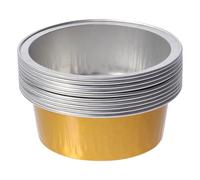Healeved 25pcs Wax Melt Pot Aluminum Foil Wax Container Large Capacity Golden Heater Accessory for Salon Paraffin Treatment Hands and Feet