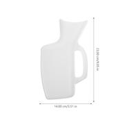 Healeved 2pcs 1000ml Female Urinal Bottle Portable Travel Pee Bottle Plastic Women’s Urine Container Hospital Supply with Washable Design White and Green