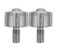 Healeved 2pcs 12mm Threaded Roller Ball Transfer Bearings 1 Inch Ball Bearing Swivel Casters Small Caster Wheels for Cart Conveyor for Heavy Duty Transmission and Material Handling