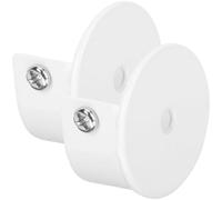 Healeved 2Pcs 28Mm Curtain Pole Brackets White Roman Rod End Supports Wall Mount Curtain Rod Holders for Home Window Drapery