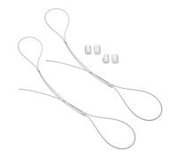 Healeved 2pcs 3mm Sturdy Plastic-Coated Steel Basketball Net Threading Cord for Outdoor Basketball Hoop Net Fixing Replacement String for School Use