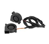 Healeved 2pcs 5015 Radial Cooling Fan for 3D Printer i3 Series Hydraulic Sleeve Bearing Ultra-Low Noise Sturdy Material 5V Black