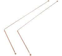 Healeved 2PCS 99.9% Copper Dowsing Rods Rounded Ends for Divination, Treasure Hunting, Water Detection, and Buried Object Location Tool