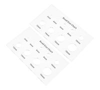 Healeved 2pcs Acrylic Bead Measuring Board for Jewelry Making Supplies with 9 Distinct Bead Sizes, Compact Precision Size Chart for Handcrafting and Classroom Activities