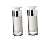Healeved 2pcs Acrylic Travel Containers Lock-grade Vacuum Bottles for Jar Sprayer Emulsion Squeezy Refillable