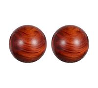 Healeved 2pcs Acupoint Massage Ball Wooden Craft Hand Exercise Balls Hand Massager for Relaxation and Stress Relief Smooth Surface Traditional Carving Design Suitable for Wellness Therapy a