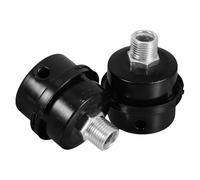 Healeved 2pcs Air Compressor Silencer Filter with 1/4 Thread, Black Pneumatic Mufflers for Blower and Air Compressor, Made of Iron and Plastic, Enhanced Efficiency and Easy Installation