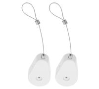 Healeved 2Pcs Automatic Retractable Security Cable Lock with Steel Wire, Adjustable Anti-Lost Leash for Remote Controls, 1 Meter White Security Tether for TV and Home Safety