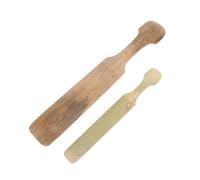 Healeved 2pcs Bamboo Pottery Paddle Tools with Comfort Grip Design and Smoothing Clay, Versatile Application in Studios and Classrooms for Professional Potters and Beginners
