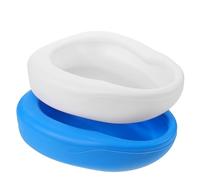Healeved 2pcs Bedpans for Elderly Women with Thickened Plastic and Wide Rim Design, Portable and Easy to Clean Bed Pans for Bedridden Nursing Home and Hospital Use