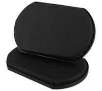 Healeved 2pcs Black Artificial Leather Wheelchair Foot and Leg Rests with Comfortable Leg Design and Secure Fixtures for Enhanced Comfort and Multi-use Elevated Support