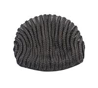 Healeved 2pcs Black Elastic Cornrow Wig Caps for Women Stretchy Crochet Dome Net Mesh Caps for Making Braided Wigs Comfortable Hair Holders