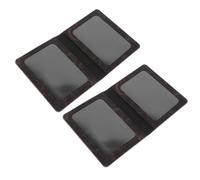 Healeved 2Pcs Black PU Leather Passport Covers with Card Slots, Travel Document Protective Sleeves and Immunization Holders, Portable Certificate Organizers for UK and International Use