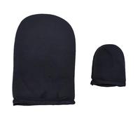 Healeved 2pcs Black Self Tanning Glove Kit Pe Sponge and Flocking Material, Portable Design to Prevent Drop, for Women Applying Sunscreen or Dark Tanning Products