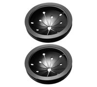 Healeved 2Pcs Black Sink Disposal Splash Guard Collar Garbage Disposal Gasket Seal for Kitchen Sink Waste Processor, Splash-Proof Drain Plug Accessory for Food Waste Disposer