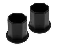 Healeved 2pcs Black Tpe Hockey Stick End Cap Protector with Octagonal Shape for Stability and Improved Grip Control, Easy to Install End Cover for Hockey Sticks