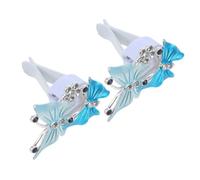 Healeved 2pcs Butterfly Car Perfume Clips for Air Vent with Clip-on Design Blue Aluminum Alloy and Rhinestone Decoration Stylish Car Air Vent Accessories