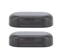 Healeved 2pcs Car Anti-theft LED Warning Light with Flashing Light Function, Black Plastic Material, Solar Powered for Scaring off Uninvited Guests and Enhancing Vehicle Security