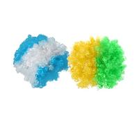 Healeved 2pcs Carnival Afro Wig Headpiece Costume Wig Unique Design Sturdy Polyester Material Easy Transformation Comfortable Fit Men Women Stage Performances Flag Colors Novelty Crazy Hair