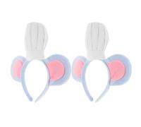 Healeved 2pcs Cartoon Mouse Ear Headband with Chef Hat Soft Adjustable Animal-themed Cosplay Costume Accessory for Halloween Christmas Party Decoration Unisex Adults