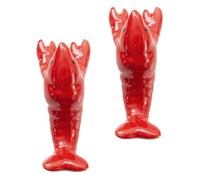 Healeved 2pcs Ceramic Chopstick Rest and Spoon Holder Set Red Unique Creative Elegant Design for Home Kitchen Dining