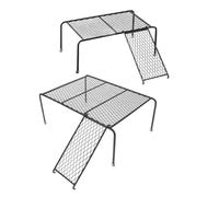 Healeved 2pcs Chicken Feeding Supply Rutin Chicken Cage Supply Iron Black Cage Decor for Small Animals, Food Bowls and Water Bottles