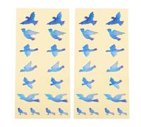 Healeved 2Pcs Colourful Bird Guitar Fretboard Stickers Decals for Electric Guitar Fingerboard Decoration, Sturdy Wood Inlay Material, Suitable for Music Instrument Accessories