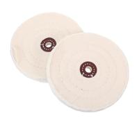 Healeved 2pcs Cotton Polishing Wheel 144mm outside 12mm, Buffing Pad for Rotary Tool with Versatile Compatibility and Mirror Finish Proficiency, for Jewelry and Wood DIY Projects