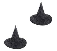 Healeved 2pcs Creative Halloween Broken Witch Hat Cosplay Prop for Party and Carnival Unique Design Witches Hat Accessory for Women and Men Costume for Halloween Celebration and Themed
