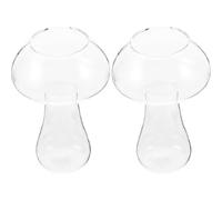 Healeved 2pcs Creative Mushroom Shaped Cocktail Glasses Drinking Cups for Bars Parties and Home Use Thicken Bottom for Stability Smooth
