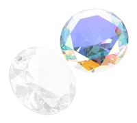 Healeved 2pcs Crystal Glass Diamond Manicure Photo Props Decoration with Elegant Chic Style for Nail Art Photography and Showcase Background