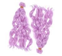 Healeved 2pcs Curly Doll Hair Wigs Bundles for Bjd Dolls for Craft Making and and Manageable Decorative Accessories