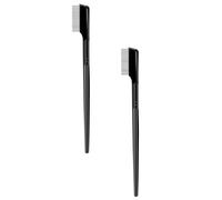 Healeved 2pcs Dense Teeth Steel Needle Eyelash Comb and Eyebrow Grooming Brush, Portable Eyelash and Brow Shaping Tool for Precise Makeup Application and Eyebrow Trimming