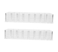 Healeved 2pcs Divided Eyeshadow Palettes Organizer Plastic Makeup Storage Box for Countertop Eyeshadow Palettes