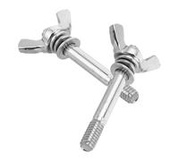Healeved 2pcs Drywall Stilts Replacement Screws with Butterfly Wing Bolts and Rubber Pad Mounting, Metal Thumb Screw Wing Bolts for Painting and Construction Work, Universal Compatibility