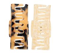Healeved 2pcs Elegant Hairpin Clip Acrylic Claw Hair Clips Fashion Headwear for Lady Girl