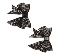 Healeved 2pcs Elegant Rhinestone Shoe Charms Butterfly Clip on Accessories for Women Sneakers and Heels, Sparkling Design in Black for Daily and Birthday Decorations