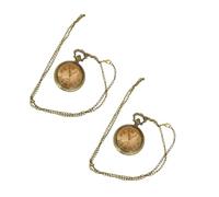 Healeved 2pcs Engraved Watch Prop Pocket Watch Movement Decorative Pocket for Clothing Accessories Aesthetic Design