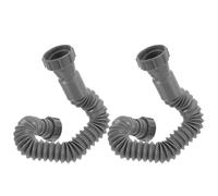 Healeved 2pcs Expandable Sink Pipe Fittings with Flexible Waste Pipe and Plastic Sink Drain Extension for Home Basin Drain Connector Preventing Water Leakage