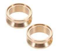 Healeved 2pcs Fishing Rod Repair Guide Rings, Rod Repair Guide Rings, Brass Golden 9mm Inner Diameter, Precision Line Guidance, for Fishing Reel Maintenance, Anglers