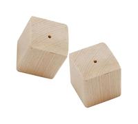 Healeved 2pcs Flower Nail Base Wood Baking Tool 3.5x3.5x1.5in Stable Platform Reusable for Home Bakers Cake Decorating
