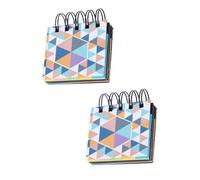 Healeved 2pcs Fluorescent Coil Memo Pad Paper Self Stick Notes for Office | Color Coded Organisation, Lightweight Portable Reminders, Planners and Organizers, Documents, Bulletin Boards