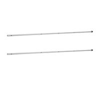 Healeved 2Pcs Foosball Replacement Rods Stainless Steel 6Mm Diameter 41.5Cm Table Soccer Poles with Caps for Desktop Football Tables Indoor Game Accessories