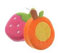 Healeved 2pcs Fruit Sponge Shower Scrubbers for Babies and Soft Bath Sponges in Cute Fruit Shapes for Gentle Cleansing and Removing Dead Skin During Bath Time
