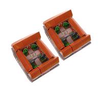 Healeved 2pcs Ghost Paper House for Ancestor Worship Burning Sacrificing Supplies for Qingming Festival for Ritual Use