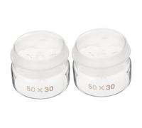 Healeved 2pcs Glass Weighing Jar with Lid, Sampling Weighing Jar for Laboratory Experiments, Smooth Surface, Easy to Use, Chemical Glassware for Chemistry Teaching