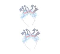 Healeved 2pcs Glitter Star Headband Holiday Hair Accessories for Year Parties Comfortable and Safe to Wear for Festivals and Celebrations