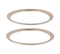 Healeved 2pcs Golden Plastic Speaker Spacer Rings for 8 Inch Subwoofers and Speakers, Easy Installation with Vibration Noise Reduction for Home Audio and Room Sound System Upgrade
